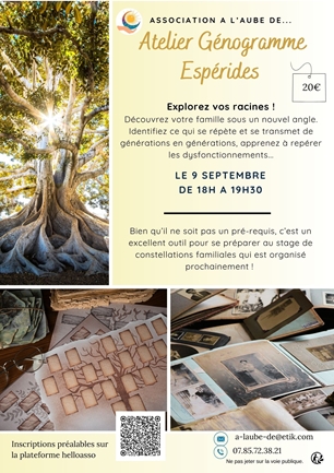 Atelier génogramme Espérides Sept 2026
