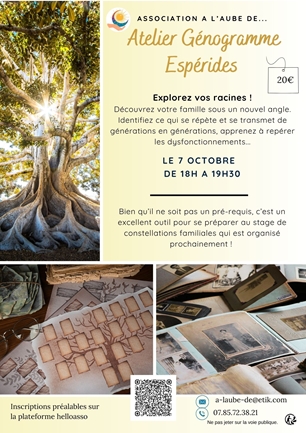 Atelier génogramme Espérides Oct 2026