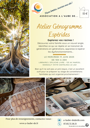 Atelier génogramme Espérides Juin 2025